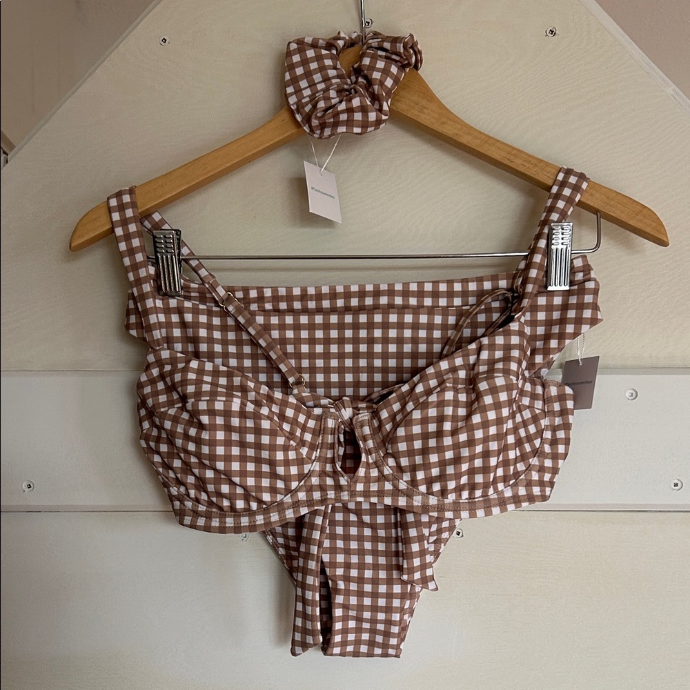 Prairie Swim Bikini and Scrunchie Set BNWT, Sz L